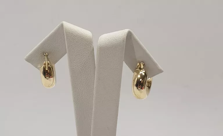 ZŁOTE  DMUCHANE ZŁOTE KOLCZYKI P585 G2,75