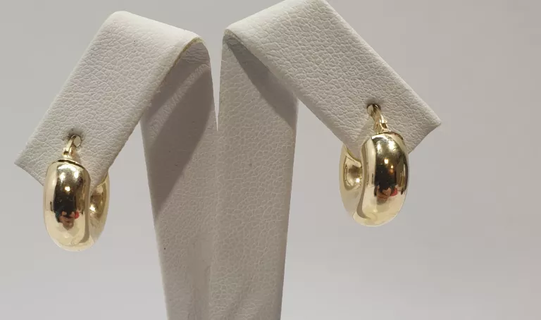 ZŁOTE  DMUCHANE ZŁOTE KOLCZYKI P585 G2,75