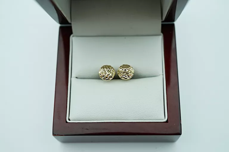 DROBNE ZŁOTE KOLCZYKI SZTYFT 585 14K