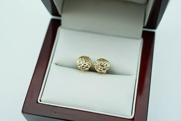 DROBNE ZŁOTE KOLCZYKI SZTYFT 585 14K