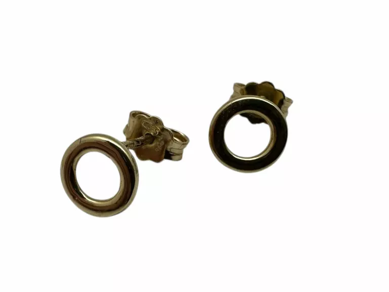 DELIKATNE ZŁOTE KOLCZYKI KÓŁKA 0,97G 585