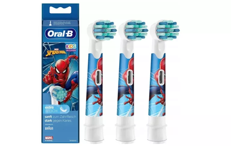 3 ORYGINALNE KOŃCÓWKI ORAL-B EB10 SPIDERMAN DO SZCZOTECZKI DLA DZIECI