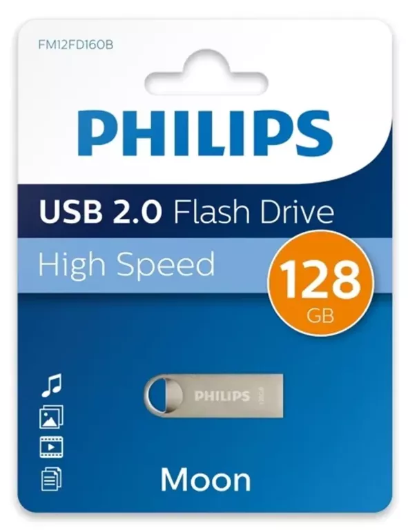 PENDRIVE PHILIPS SNOW SUPER SPEED 128 GB USB 2.0 SREBRNY