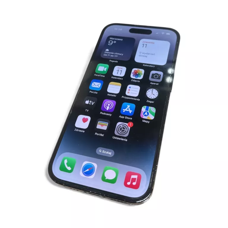 TELEFON IPHONE 14 PRO 256GB CZARNY 85% BATERII- PUDEŁKO I ŁADOWARKA