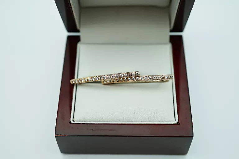 PIĘKNE ZŁOTE KOLCZYKI [585] 5,23G CYRKONIE