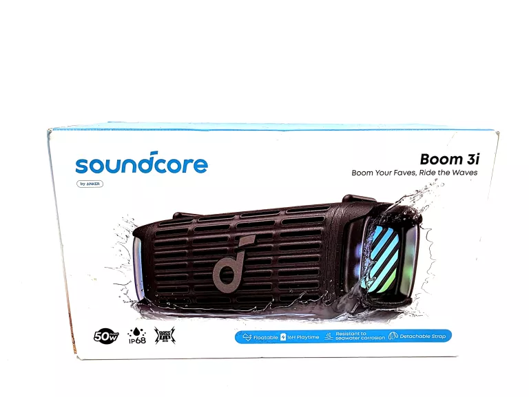 GŁOŚNIK PRZENOŚNY SOUNDCORE BOOM 3I CZARNY