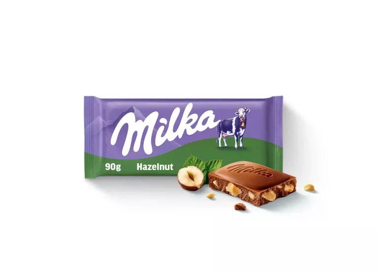 MILKA CZEKOLADA MLECZNA Z ORZECHAMI HAZELNUT 90 G TABLICZKA MAŁA