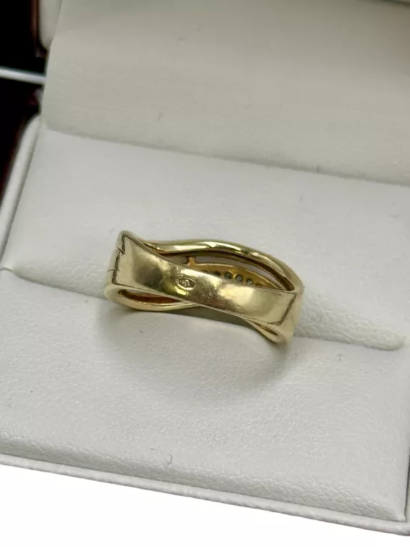 ZŁOTY PIERŚCIONEK Z CYRKONIAMI 585 4,10G R.11