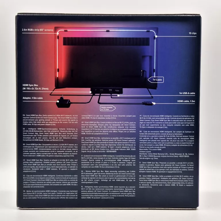 OŚWIETLENIE LED SMART HDMI SYNC BOX LSC SMART CONNECT 2.6M
