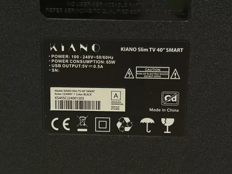 TELEWIZOR KIANO SLIM TV 40" SMART TV SUPER STAN