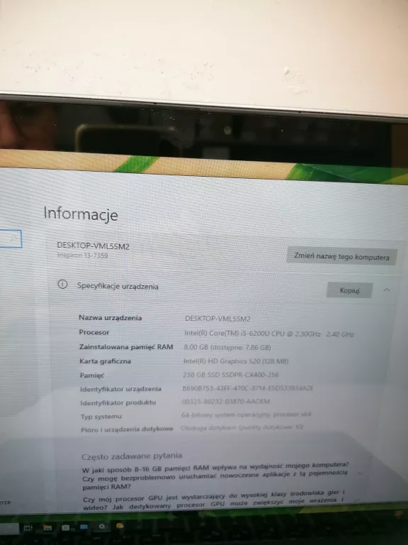 LAPTOP DELL INSPIRON 13 INSPIRON 7000 SERIES