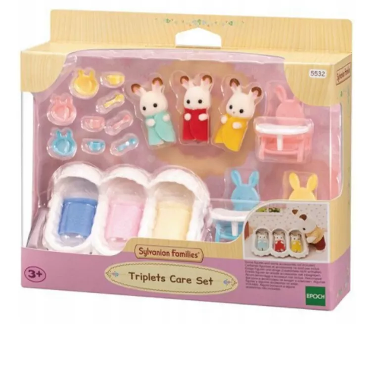 TROJACZKI KRÓLICZKÓW Z CZEKOLADOWYMI USZAMI SYLVANIAN FAMILIES