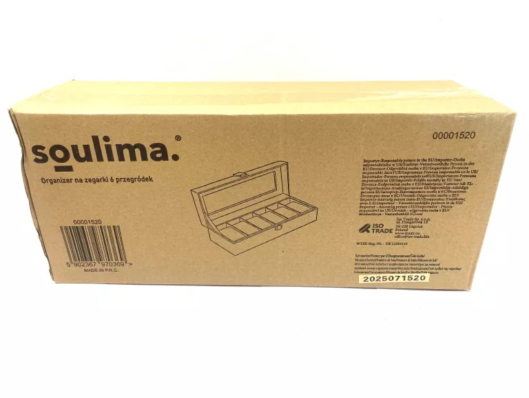 PUDEŁKO NA ZEGARKI SZKATUŁKA 6 PRZEGRÓDEK ECO SKÓRA