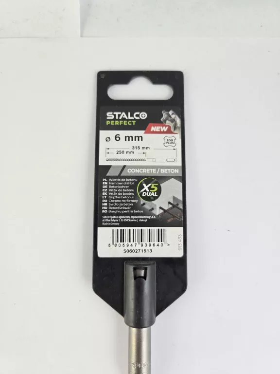 WIERTŁO SDS PLUS X5 DUAL 6X315MM STALCO PERFECT S060271513