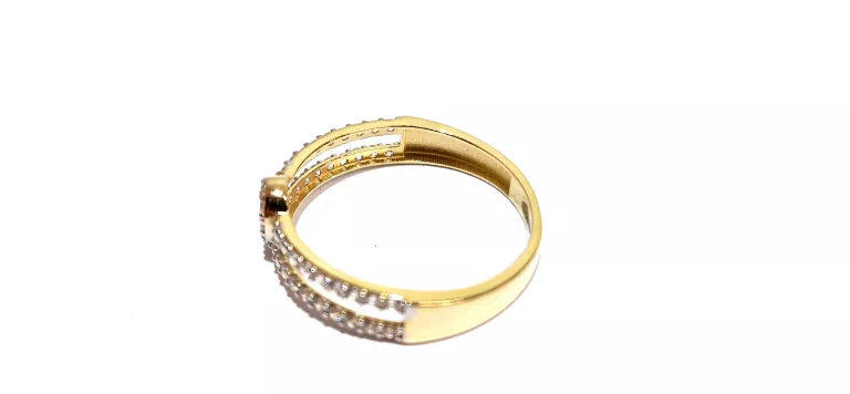 WYRÓB JUBILERSKI UŻYWANY ZŁOTY PIERŚCIONEK KROPELKA PR585 R17 1,38G