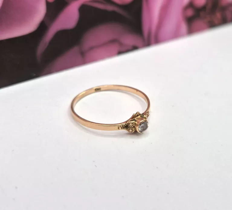 ZŁOTY PIERŚCIONEK 14K R.17