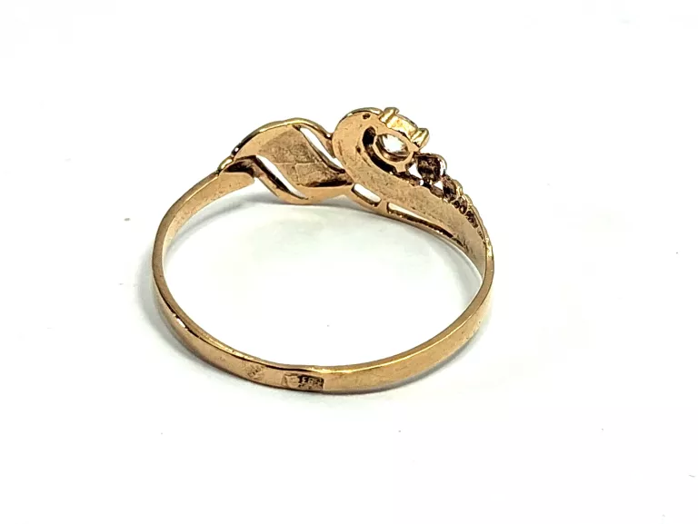 ŚLICZNY ZŁOTY PIERŚCIONEK CYRKONIA P583 R14 1,11G