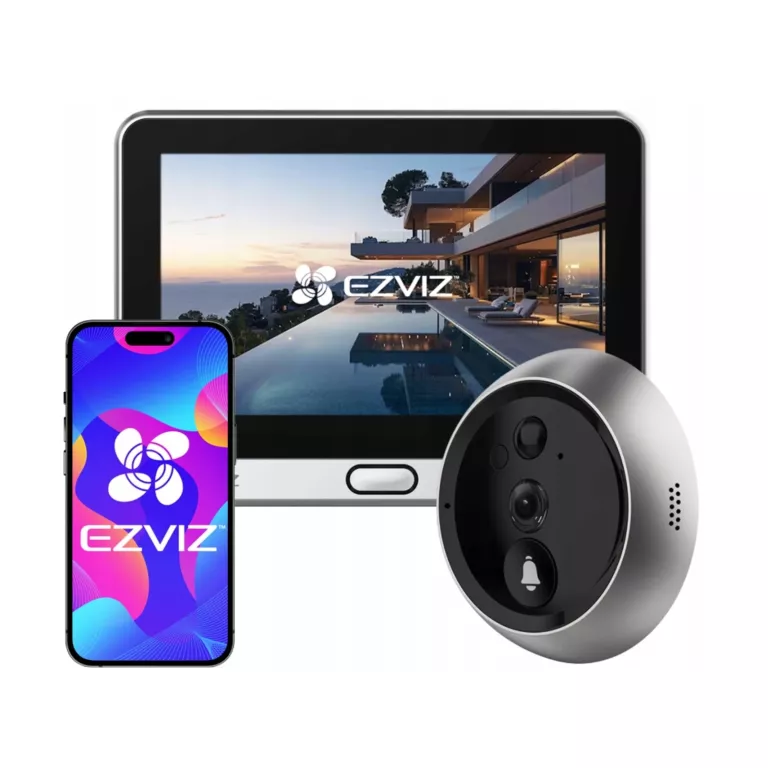 BEZPRZEWODOWY WIZJER DZWONEK DO DRZWI JUDASZ EZVIZ CP4 DOTYKOWY WIFI