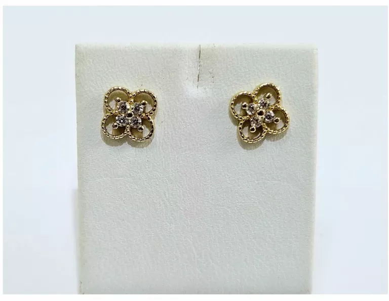 nienoszone-zlote-kolczyki-kwiatek-cyrkonie-sztyft-585-098g-stan-11323-2