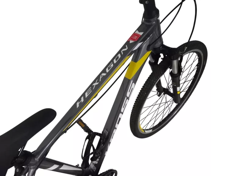 ROWER GÓRSKI KROSS HEXAGON 2.0 RAMA 17" KOŁO 27,5" GRAFITOWO-ŻÓŁTY
