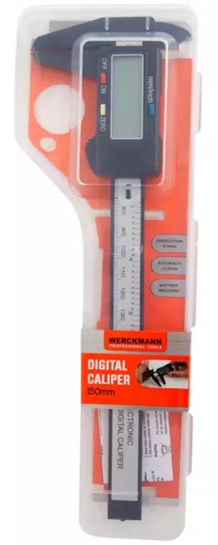 ELEKTRONICZNA SUWMIARKA CYFROWA WERCKMANN LCD POMIAR 0-150MM PRECYZYJNA