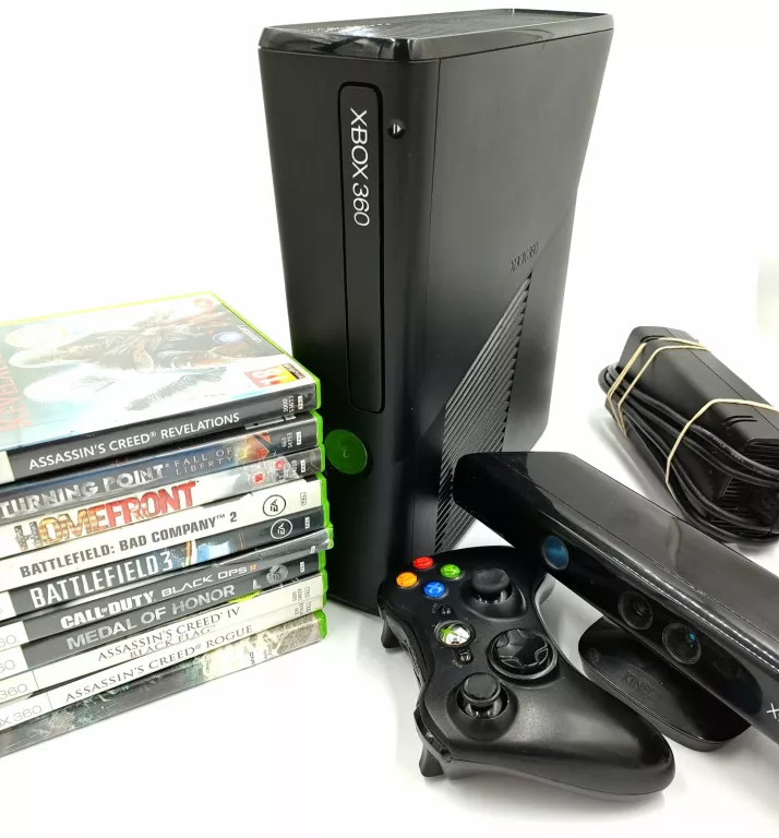 KONSOLA XBOX 360 S 250GB + PAD + KINECT + GRY