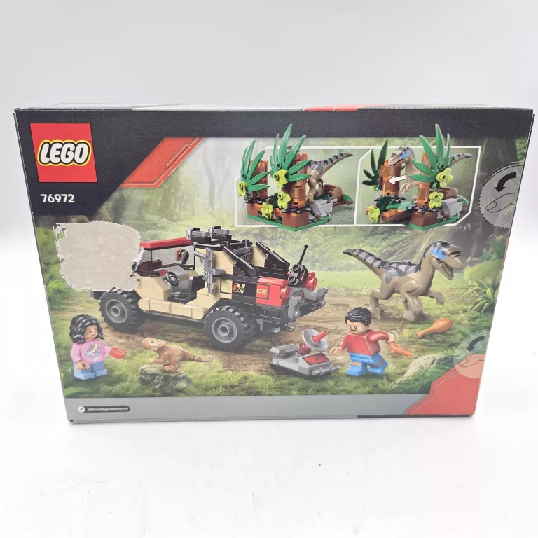 LEGO JURASSIC WORLD 76972 UCIECZKA TERENÓWKĄ PRZED RAPTOREM