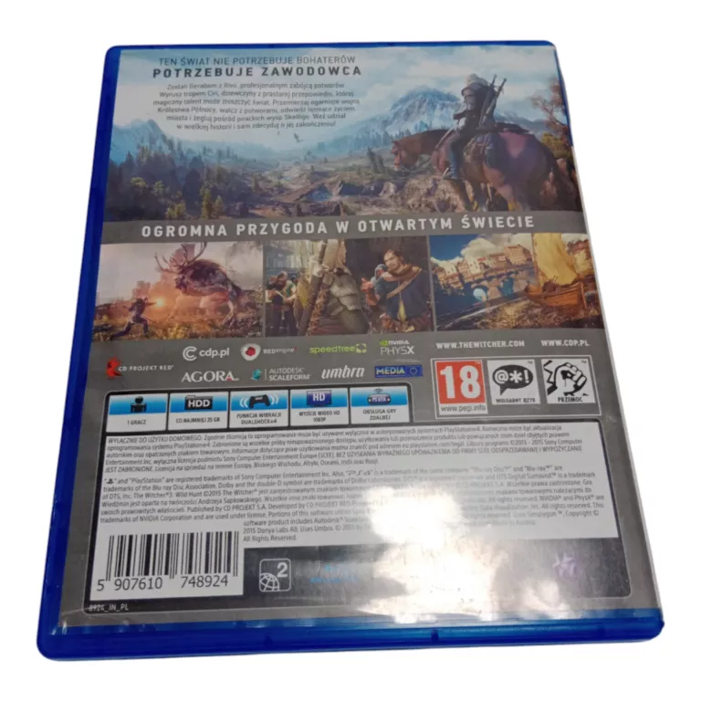 WIEDŹMIN 3: DZIKI GON PLAYSTATION 4 (PS4) PUDEŁKOWA