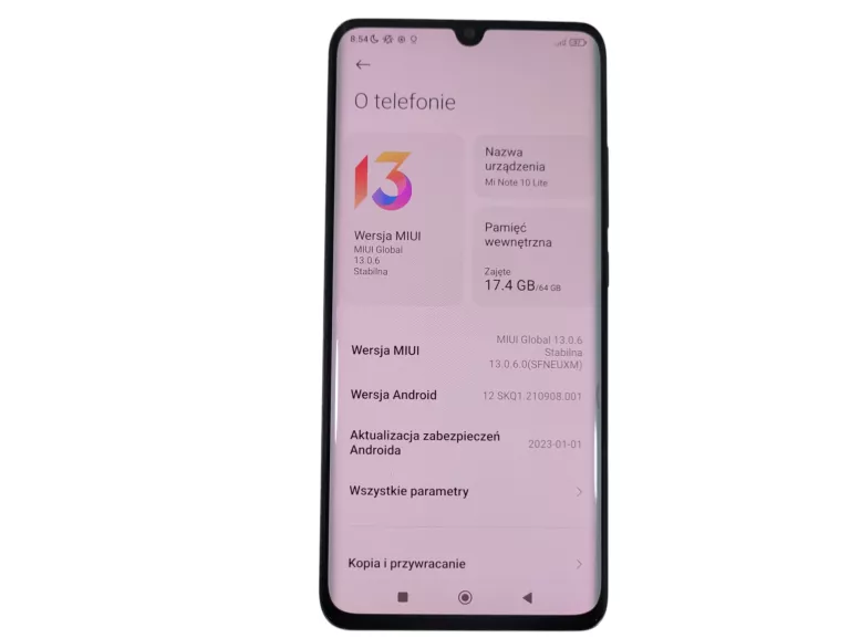 TELEFON XIAOMI REDMI MI NOTE 10 LITE 64GB