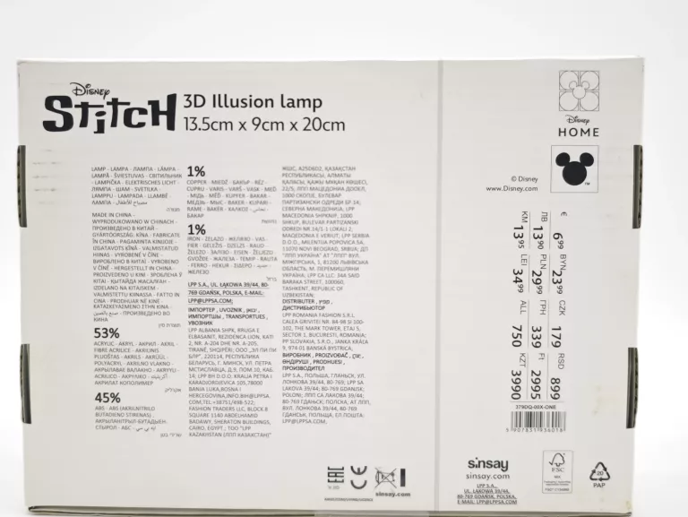 LAMPKA LED STITCH