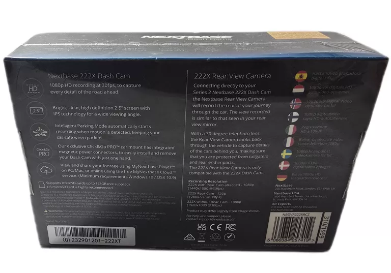 KAMERA DASHCAM WIDEOREJESTRATOR NEXTBASE 222X 140°