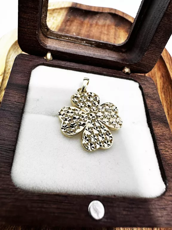 ZŁOTA ZAWIESZKA KONIECZYNKA AŻUROWA 585 1,65G