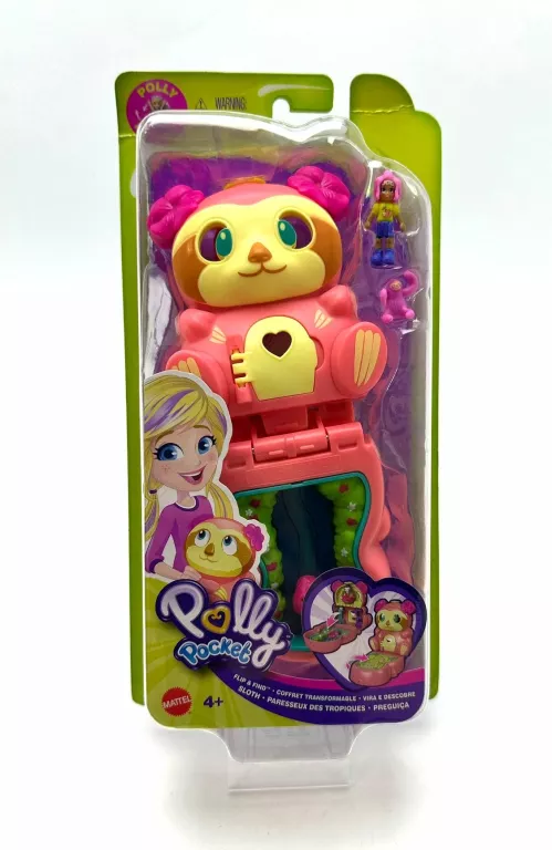 POLLY POCKET LALECZKA LENIWIEC OTWÓRZ I PRZEKRĘĆ