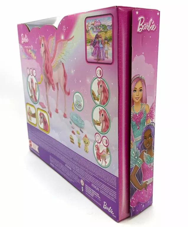 BARBIE A TOUCH OF MAGIC SZCZYPTA MAGII PEGAZ ŚWIATŁA I DŹWIĘKI RÓŻOWY
