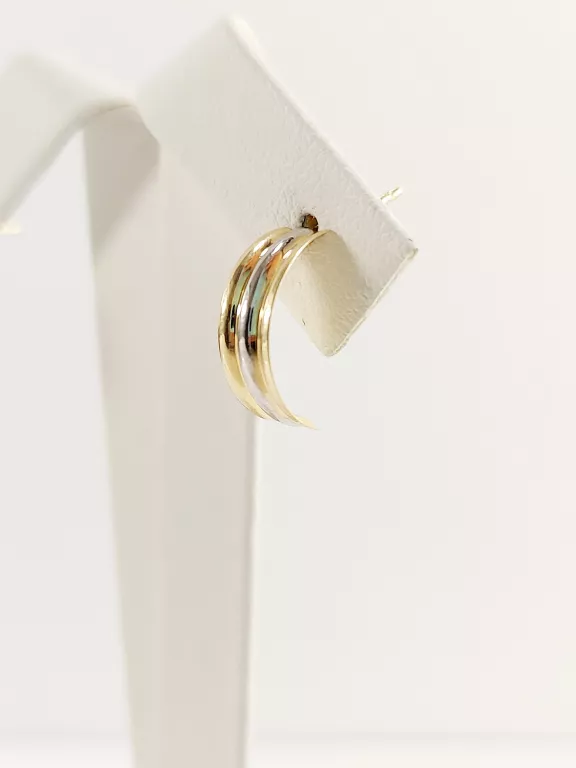 NIENOSZONE ZŁOTE KOLCZYKI ŻŁOBIONE SZTYFT 585 0,84G