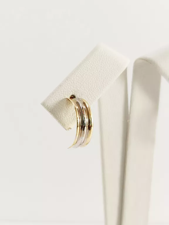 NIENOSZONE ZŁOTE KOLCZYKI ŻŁOBIONE SZTYFT 585 0,84G