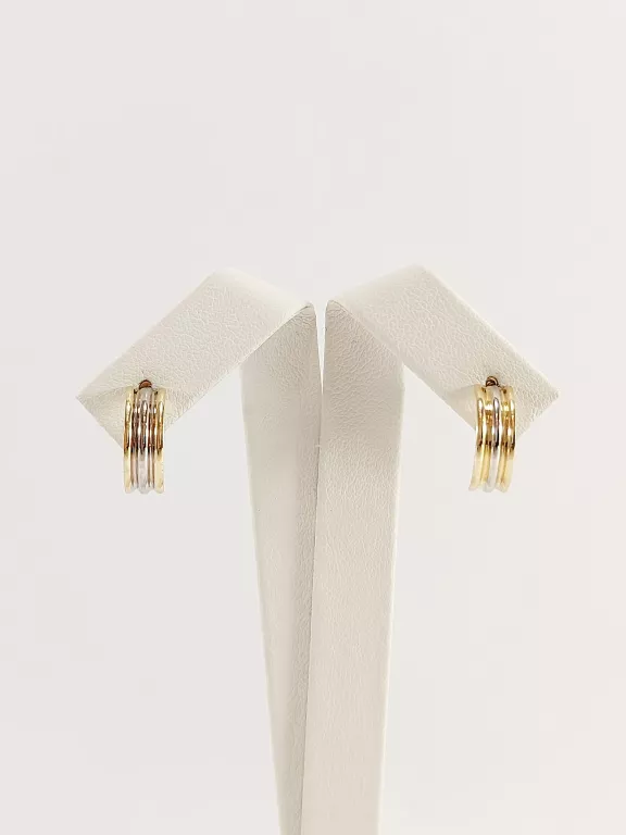 NIENOSZONE ZŁOTE KOLCZYKI ŻŁOBIONE SZTYFT 585 0,84G