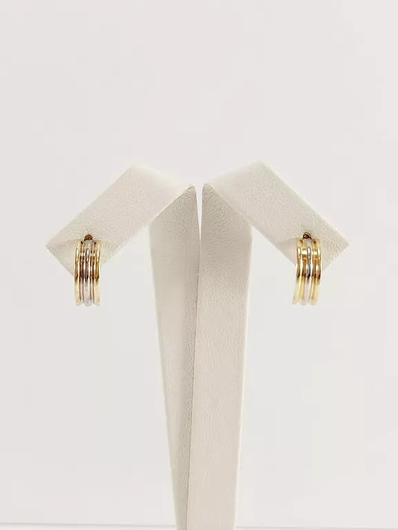 NIENOSZONE ZŁOTE KOLCZYKI ŻŁOBIONE SZTYFT 585 0,84G