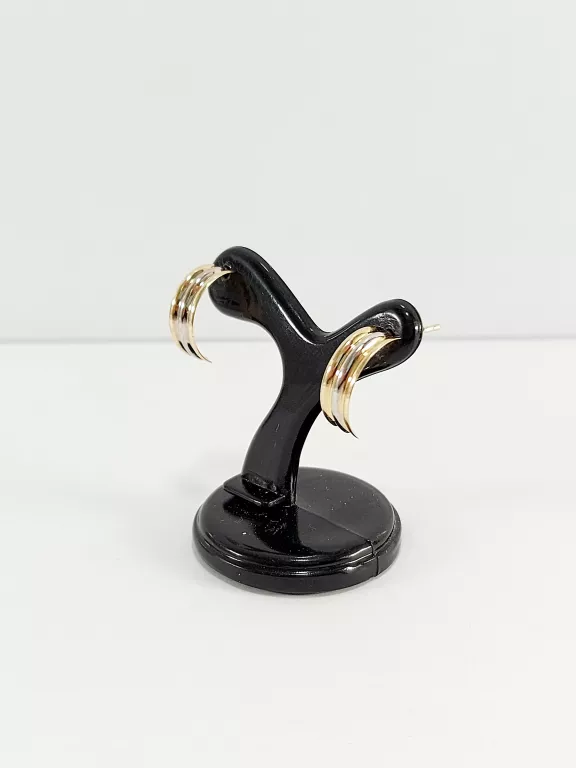 NIENOSZONE ZŁOTE KOLCZYKI ŻŁOBIONE SZTYFT 585 0,84G