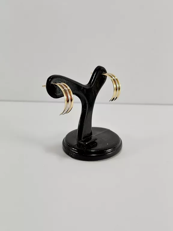 NIENOSZONE ZŁOTE KOLCZYKI ŻŁOBIONE SZTYFT 585 0,84G