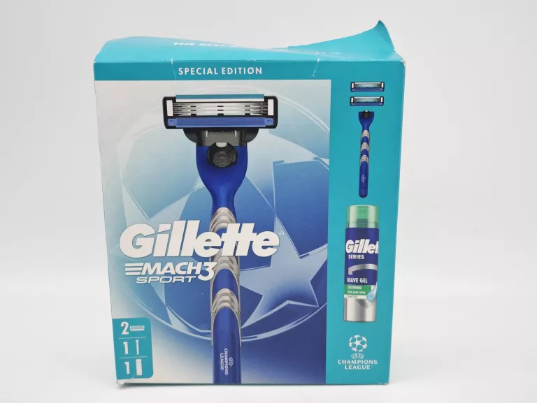 ZESTAW GILLETTE MASZYNKA DO GOLENIA GILLETTE MACH3 SPORT+ PIANKA GILLETTEY