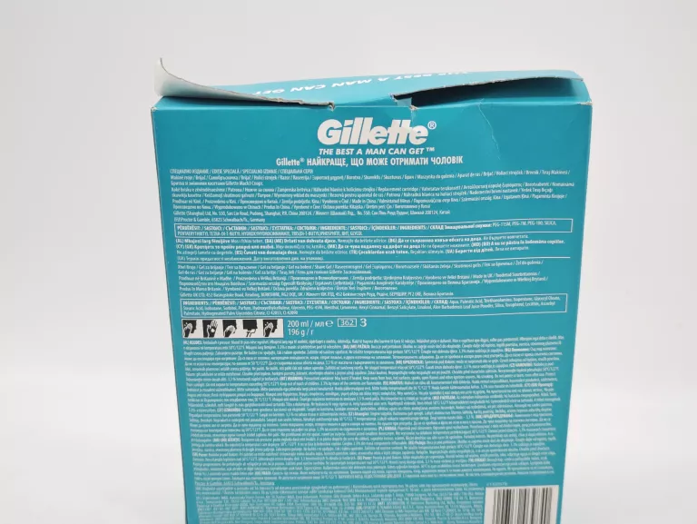 ZESTAW GILLETTE MASZYNKA DO GOLENIA GILLETTE MACH3 SPORT+ PIANKA GILLETTEY