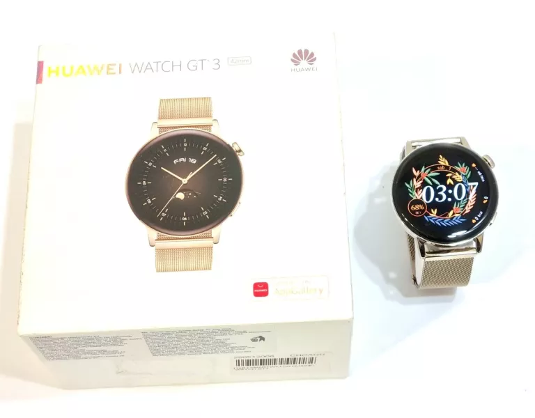 SMARTWATCH HUAWEI WATCH GT3 ZŁOTY KOMPLET