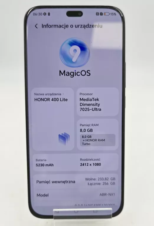 TELEFON HONOR 400 LITE 8/256GB W PUDEŁKU / ŁADNY STAN