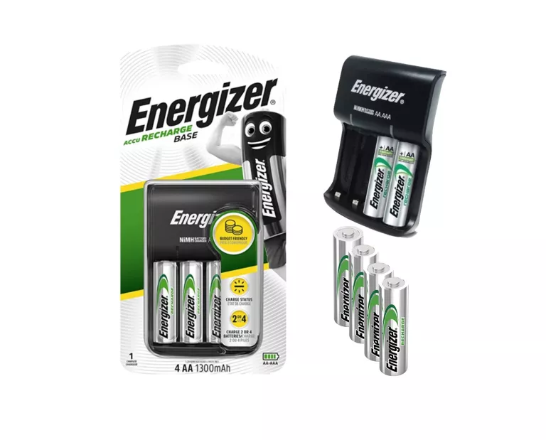 ZESTAW ENERGIZER - ŁADOWARKA BASE + 4X AKUMULATORKI UNIVERSAL AA 1300MAH