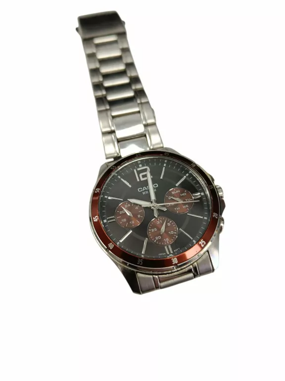 ZEGAREK CASIO MTP 1374 CHRONOGRAF MULTIDATA BRANSOLETKA