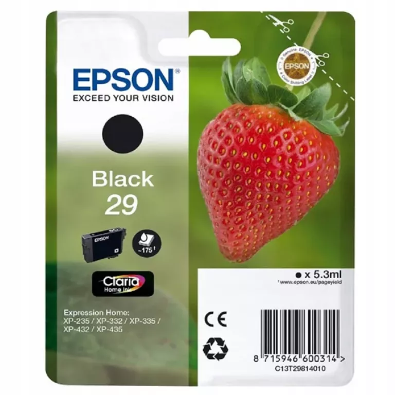 TUSZ EPSON CZARNY C13T29814012 8715946625966