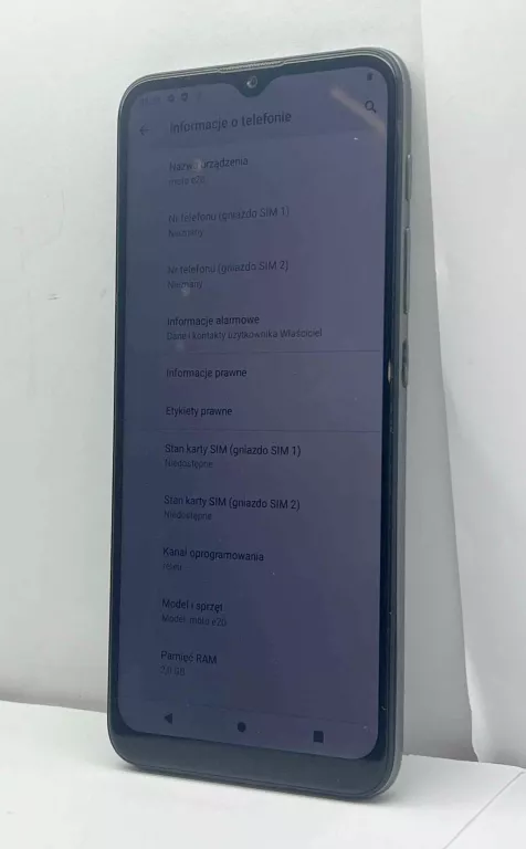 TELEFON MOTOROLA MOTO E20 2/32GB/PĘKNIĘCIE NA APARACIE!