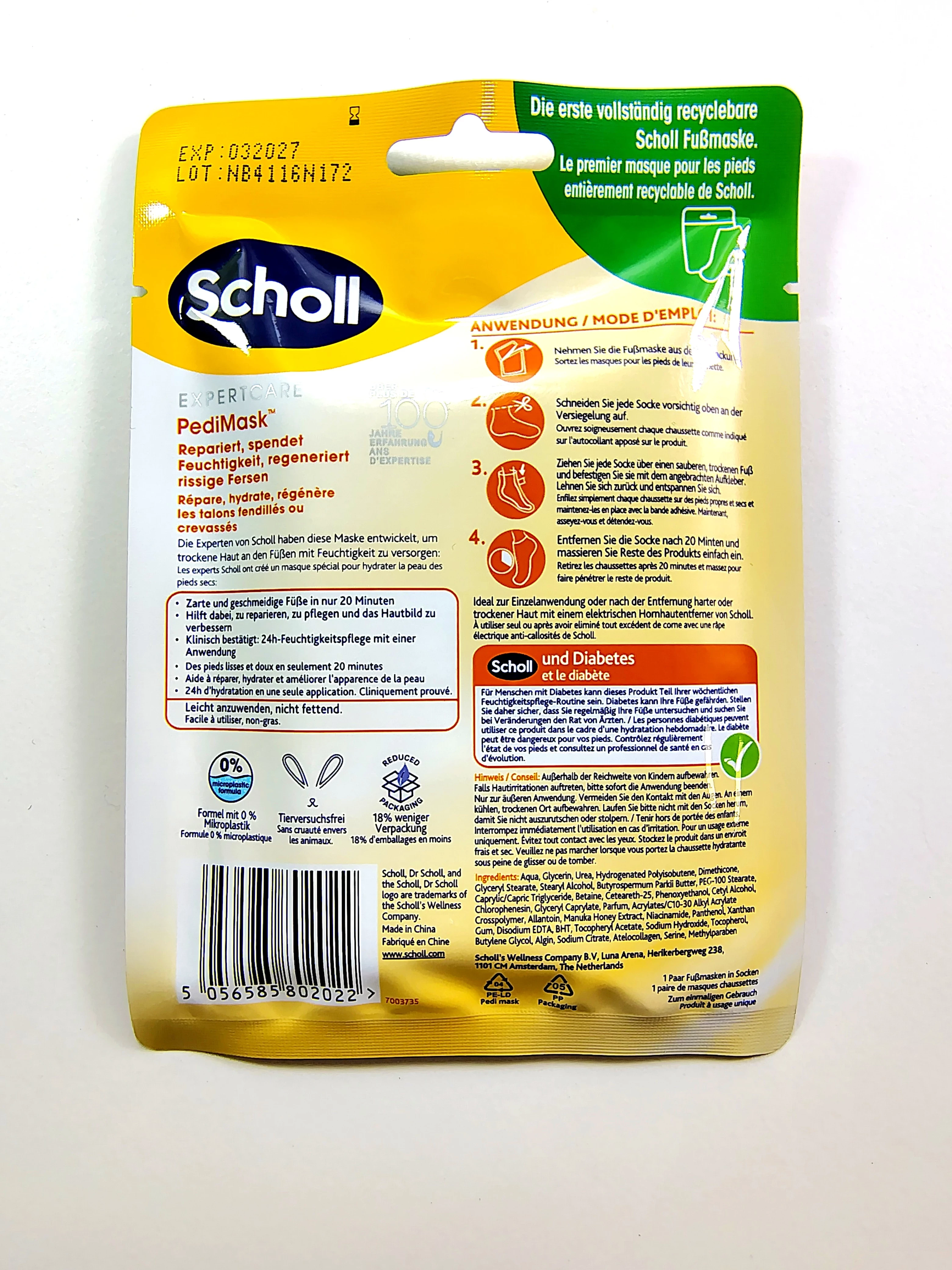 scholl-expert-care-pedimask-maska-do-stop-z-miodem-manuka-ean-gtin-5056585802022