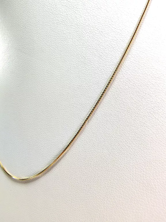 ZŁOTY ŁAŃCUSZEK KOSTKA PR 750 1,52G 42CM
